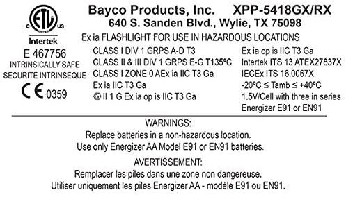 Nightstick XPP-5418GX Intrinsically Safe Flashlight Green