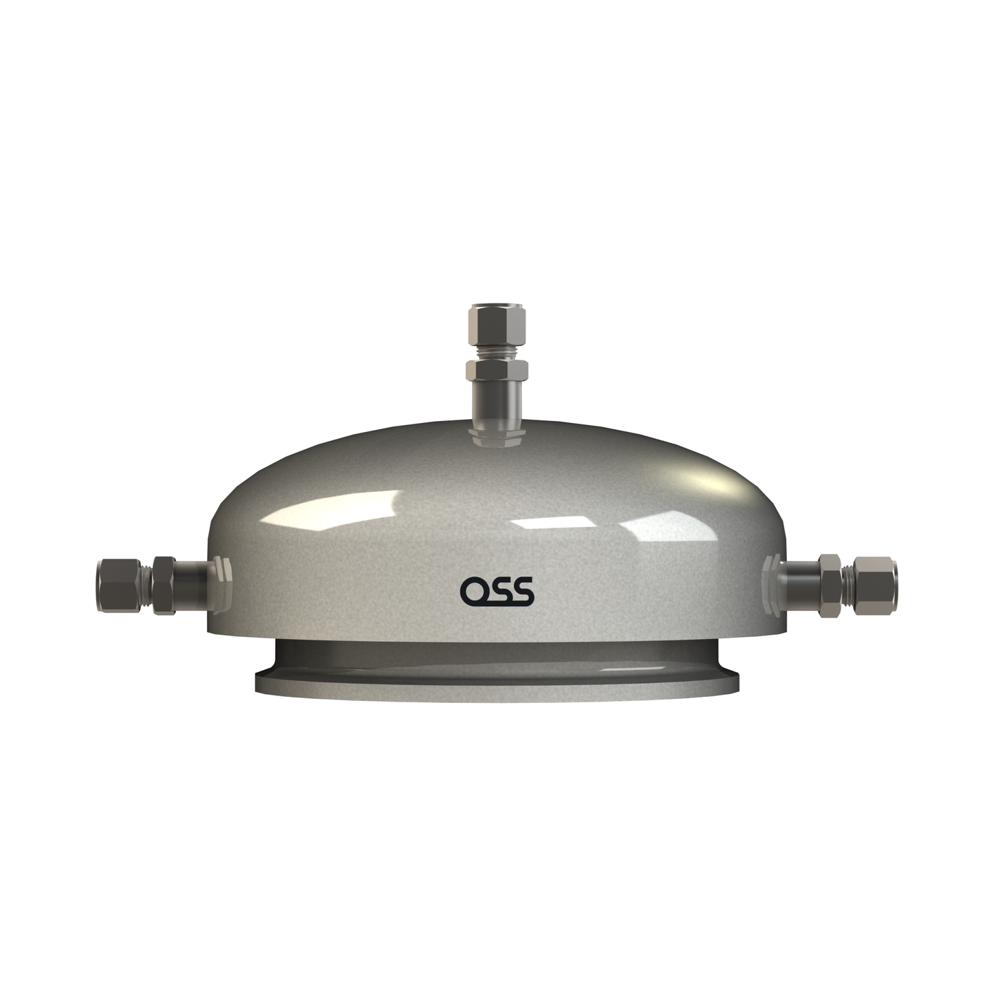 Jacketed Round Bottom Collection Base w/ 3/8" Compression Ports