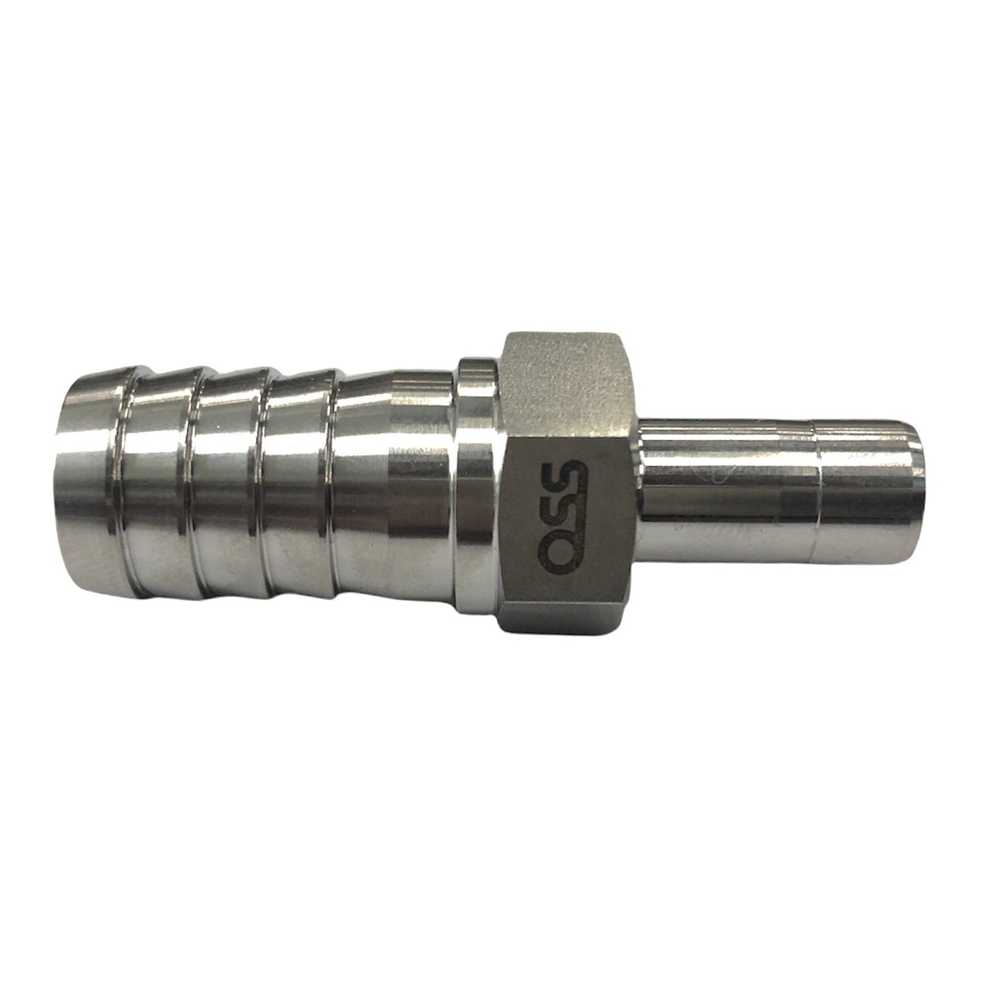 Compression Hose Barb Adapter Open Source Steel